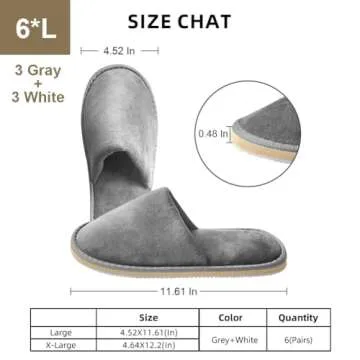 GONG GONG Non Slip Disposable Slippers for Adults