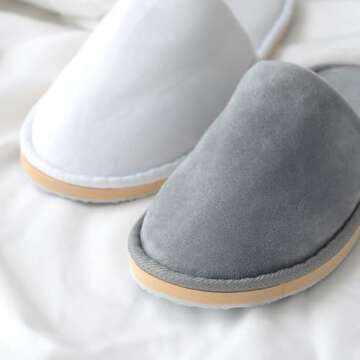 GONG GONG Non Slip Disposable Slippers for Adults