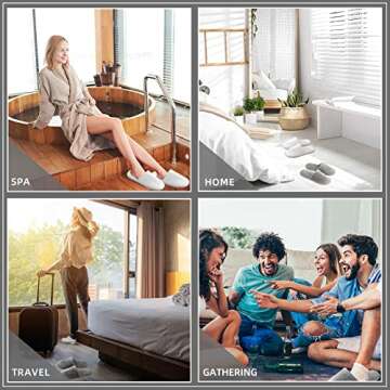 GONG GONG Non Slip Disposable Slippers for Adults