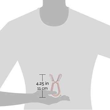 Baby Molar Teether | ZoLi Bunny Baby Teething Toy, Gum Massaging Molar Gums Relief, Easy to Hold and chew, BPA, Phthalate, and Toxin Free teether, Blush Pink + ash Grey (Pack of 2)