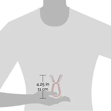 Baby Molar Teether | ZoLi Bunny Baby Teething Toy, Gum Massaging Molar Gums Relief, Easy to Hold and chew, BPA, Phthalate, and Toxin Free teether, Blush Pink + ash Grey (Pack of 2)