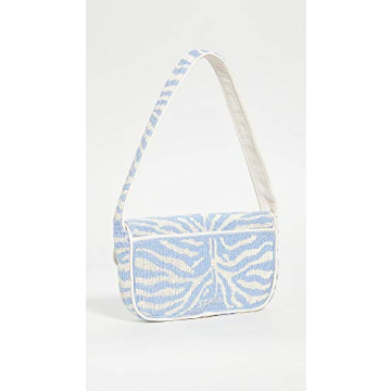 STAUD Women's Tommy Bag, Light Blue/Cream, One Size