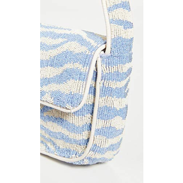 STAUD Women's Tommy Bag, Light Blue/Cream, One Size