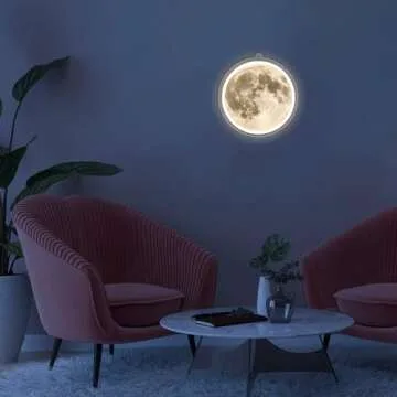 Hinittey Moon Neon Signs for Wall Decor, Dimmable Neon Sign Moon Led Signs Moon Art Neon Lights For Living Room, Bedroom Gaming Room, Hotel Decor, Cool Birthday Gifts for Friends, Partner