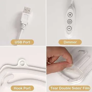 Hinittey Moon Neon Signs for Wall Decor, Dimmable Neon Sign Moon Led Signs Moon Art Neon Lights For Living Room, Bedroom Gaming Room, Hotel Decor, Cool Birthday Gifts for Friends, Partner