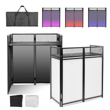 VEVOR Portable DJ Booth with Scrims - Ultimate Event Table Station