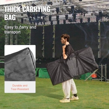 VEVOR Portable DJ Booth with Scrims & Carrying Bag