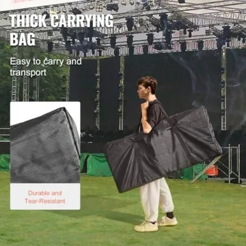 VEVOR Portable DJ Booth with Scrims & Carrying Bag