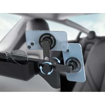 Topfit for Tesla Model 3 Y Monitor Magnetic Phone Mount and Sunglasses case Fixed Clip Safety Car Cell Phone Holder Stand for Tesla Accessories