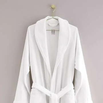 H by Frette Shawl Collar Bathrobe for Comfort