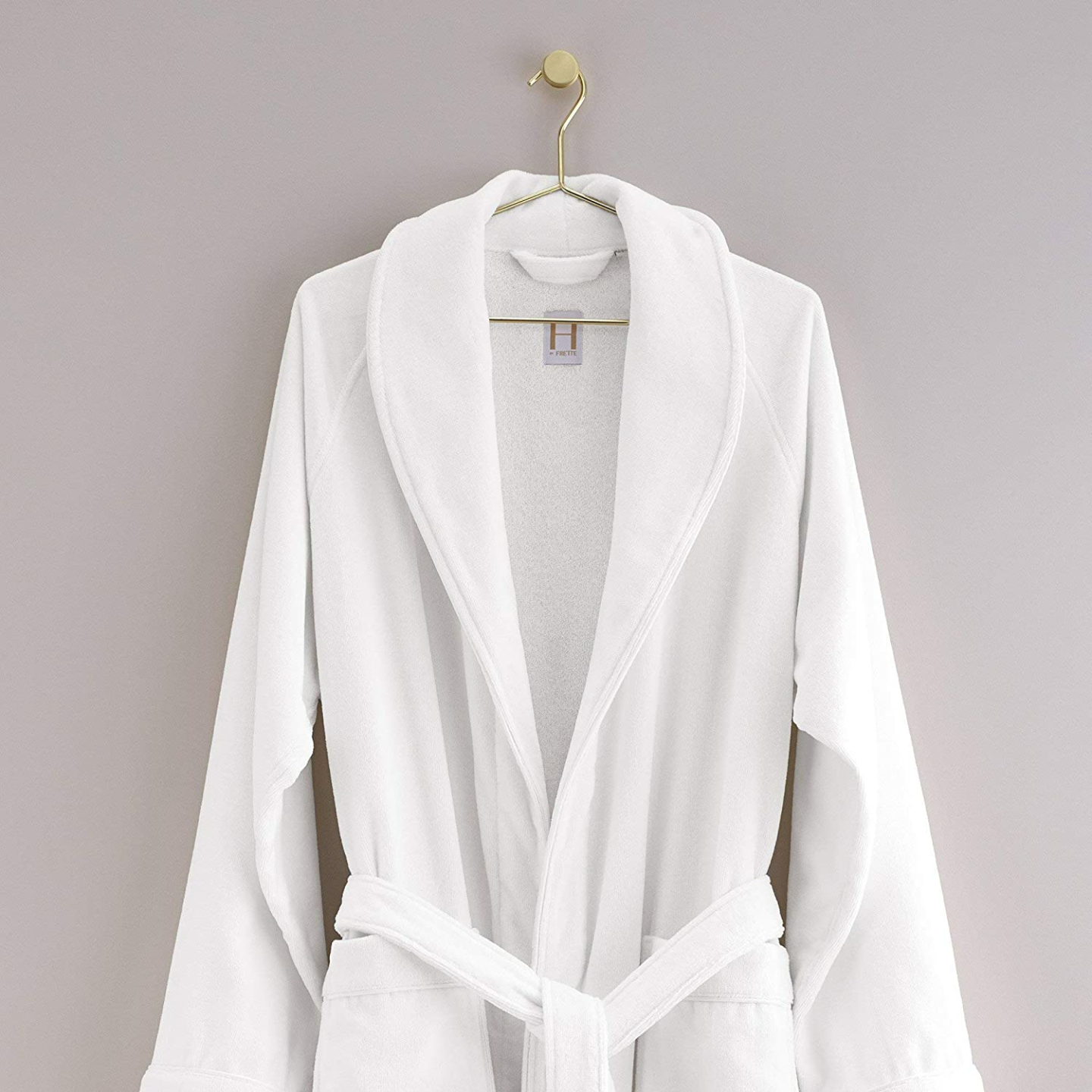 H by Frette Shawl Collar Bathrobe for Comfort
