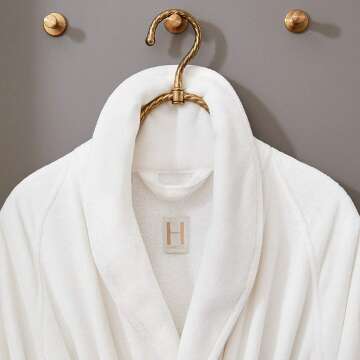 H by Frette Shawl Collar Bathrobe for Comfort