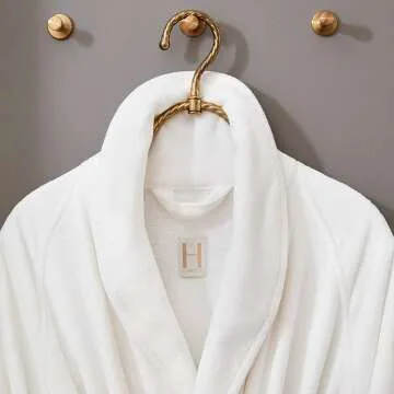 H by Frette Shawl Collar Bathrobe for Comfort