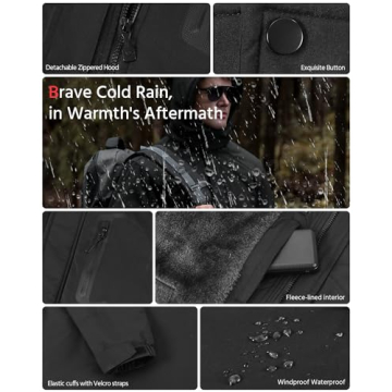 Mens Puffer Heated Jacket Graphene Technology for Winter Warmth