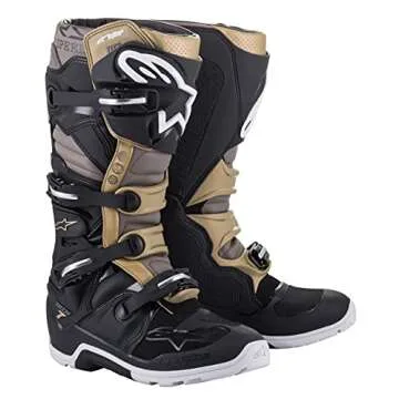 Alpinestars Tech 7 Enduro DS Boots - Premium Protection & Comfort - Black/Grey/Gold Size 11
