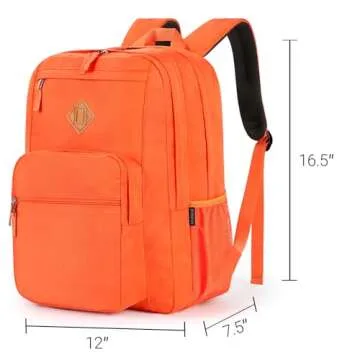 ZORFIN 26L Backpack - School, College, Travel - Tangerine