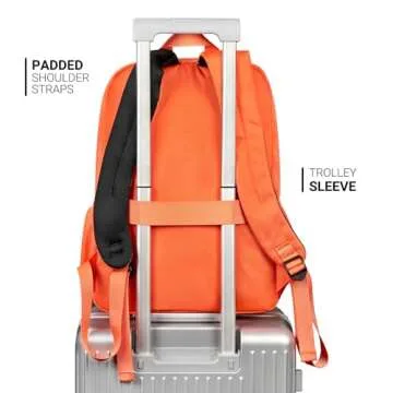 ZORFIN 26L Backpack - School, College, Travel - Tangerine