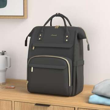 LOVEVOOK Laptop Backpack for Women, Travel with Compartment, Water Resistant Teacher Nurse Backpack,...