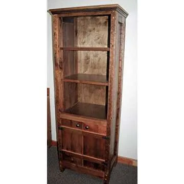 Rustic Barnwood Linen Closet with Ample Shelves for Storage Solutions