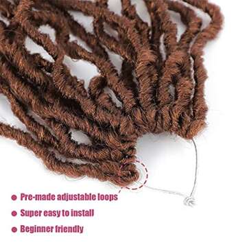 36 Inch 7 Packs Soft Locs Crochet Hair Brown Color 30 Whole Strand No Extended Long New Faux Locs Pre-looped Super Lightweight Synthetic Hair Braids For Black Women (36inch, 7packs, 30)