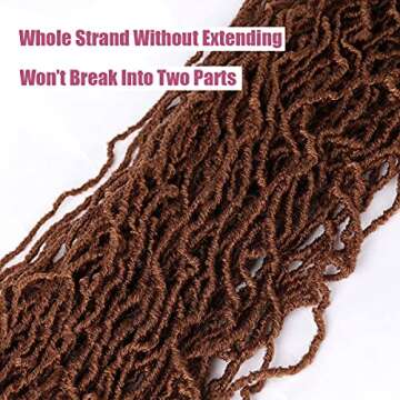 36 Inch 7 Packs Soft Locs Crochet Hair Brown Color 30 Whole Strand No Extended Long New Faux Locs Pre-looped Super Lightweight Synthetic Hair Braids For Black Women (36inch, 7packs, 30)