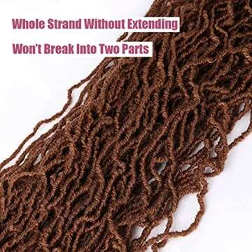 36 Inch 7 Packs Soft Locs Crochet Hair Brown Color 30 Whole Strand No Extended Long New Faux Locs Pre-looped Super Lightweight Synthetic Hair Braids For Black Women (36inch, 7packs, 30)
