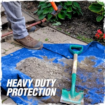 Heavy Duty 100% Waterproof Tarp - 6x8 Blue