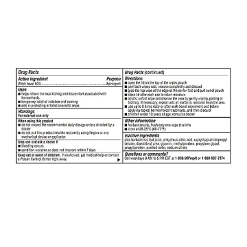 Preparation H Flushable Wipes for Hemorrhoid Relief - Pack of 4