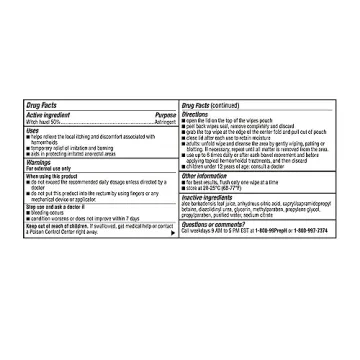 Preparation H Flushable Wipes for Hemorrhoid Relief - Pack of 4