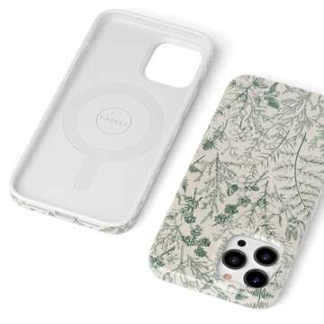 Casely iPhone 13 Pro Case | Sage Garden | Green Floral | Compatible with MagSafe | Classic Ultra-Slim Design