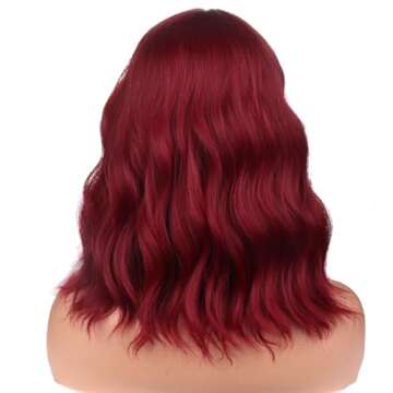 Stylish BERON Red Wig with Bangs for Women - 14 Inches