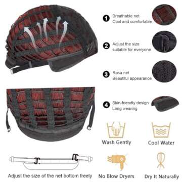 Stylish BERON Red Wig with Bangs for Women - 14 Inches