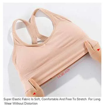 Racerback Sports Bras for Women Pull-On Closure high Impact Yoga Workout Tops Pink