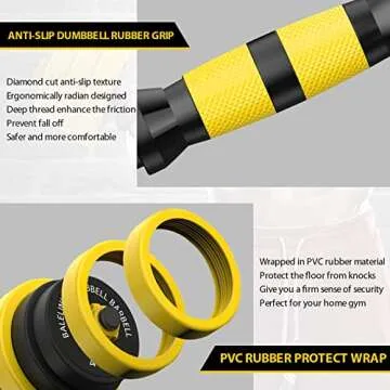 Balelinko Adjustable Barbell, Adjustable Dumbbells Weight Set, Multifunction Weights 2-in-1 Dumbbell Barbell Set, Non-Slip Neoprene Hand, All-Purpose, Home, Gym, Office,66 LBS Set