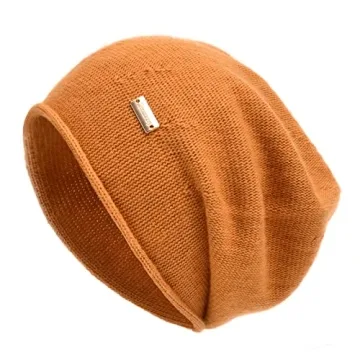 jaxmonoy Cashmere Hat Knit Slouchy Beanies for Women Winter Soft Warm Ladies Wool Knitted Skull Bean...