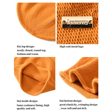 jaxmonoy Cashmere Beanie for Women - Style & Warmth