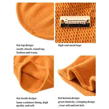 jaxmonoy Cashmere Beanie for Women - Style & Warmth