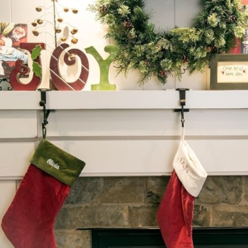 Heavy Duty 2-in-1 Mantel Garland & Stocking Hanger