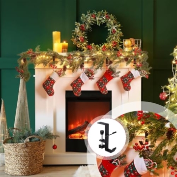Heavy Duty 2-in-1 Mantel Garland & Stocking Hanger