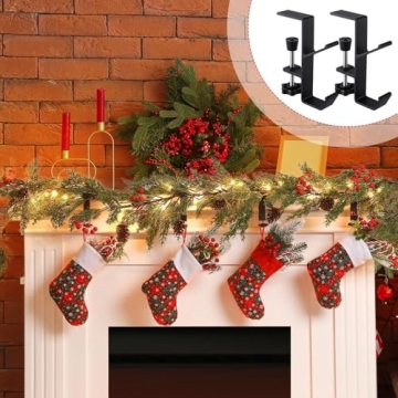 Heavy Duty 2-in-1 Mantel Garland & Stocking Hanger