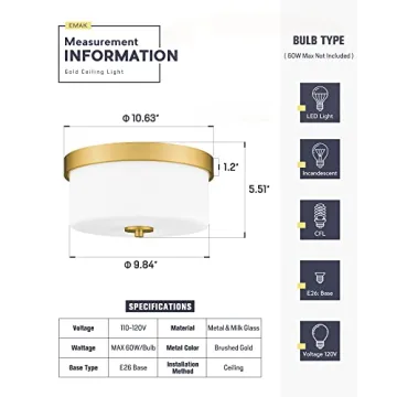 Stylish Emak Flush Mount Ceiling Light for Any Space