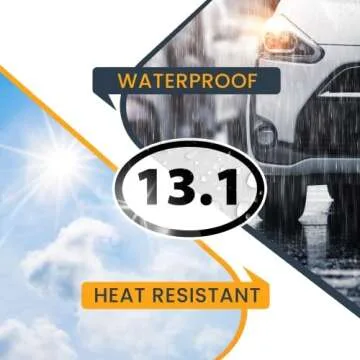 Magnet Me Up: 13.1 Half Marathon Black Oval Magnet Decal - 4x6 Inches, Heavy-Duty Automotive Magnet for Car, Truck, SUV - Runner's Pride Car Magnet, Half-Marathoner's Automotive Magnet, Made in USA