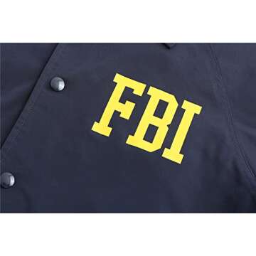GEANBAYE Fbi Jacket For Men And Women(Navy,L)