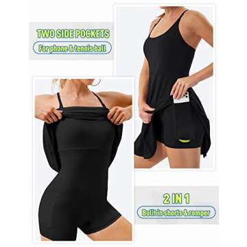Ewedoos Womens Tennis Dress with Built In Shorts