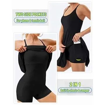 Ewedoos Womens Tennis Dress with Built In Shorts