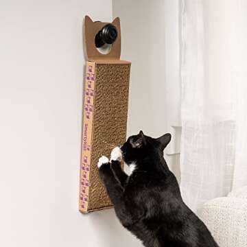 SmartyKat Scratch Up Corrugated Hanging Cat Scratcher, Catnip Infusion Technology - Brown, Single Wi...