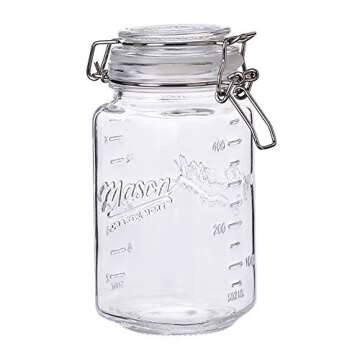 Mason Craft Airtight Kitchen Clamp Jar - 17 Ounces