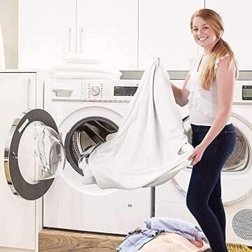 SK LINEN Dorm Room Bed Skirt - College Dorm Bed Skirt - Long Bed Skirt Dorm - Extra Long Dorm Bed Skirt -100% Brushed Microfiber - White - Twin-XL - 32 inches Drop