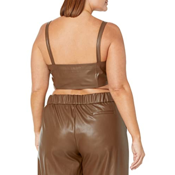 Stylish Vegan Leather Bralette - The Drop Women