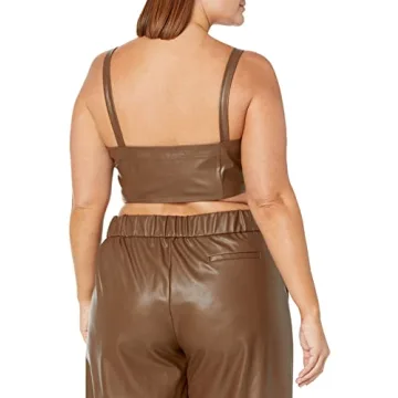 Stylish Vegan Leather Bralette - The Drop Women